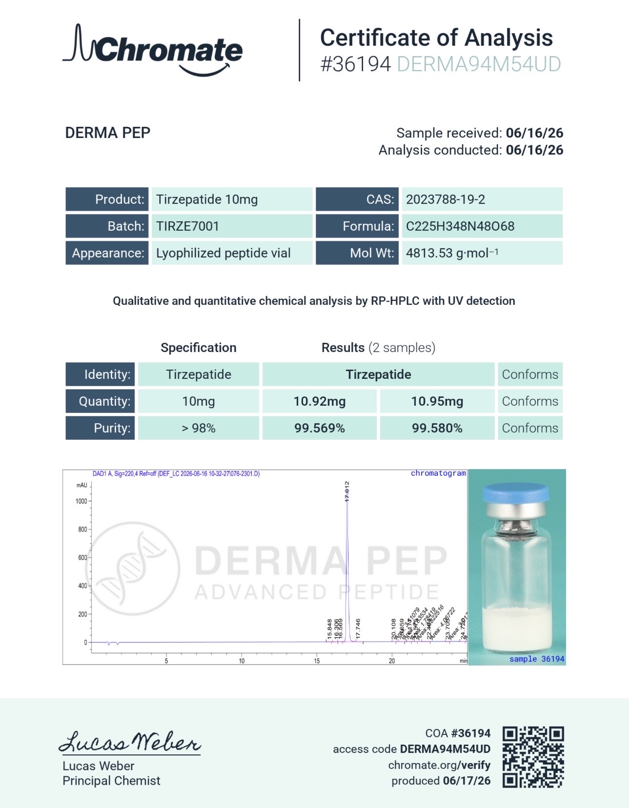 Premium Quality with COA Certified Additional